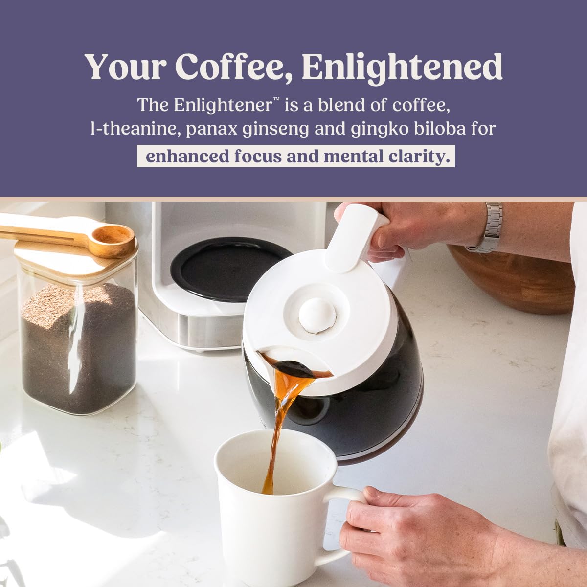 Bulletproof The High Achiever Ground Mushroom Coffee, 10oz, High Caffeine with Lion's Mane, B Vitamins and Adaptogens for Energy & Focus, Medium-Dark Roast and The Enlightener Ground Coffee, 10 Ounce