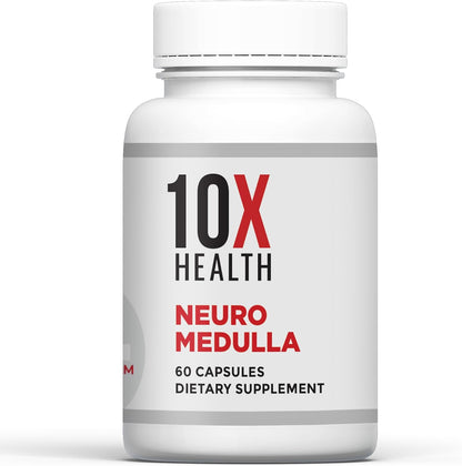 10X Health Brain Supplements for Memory and Focus - 60 Capsules | Ginkgo Biloba: Vitamin B1 & B3, Nootropic Brain & Memory Support, 60 Capsules