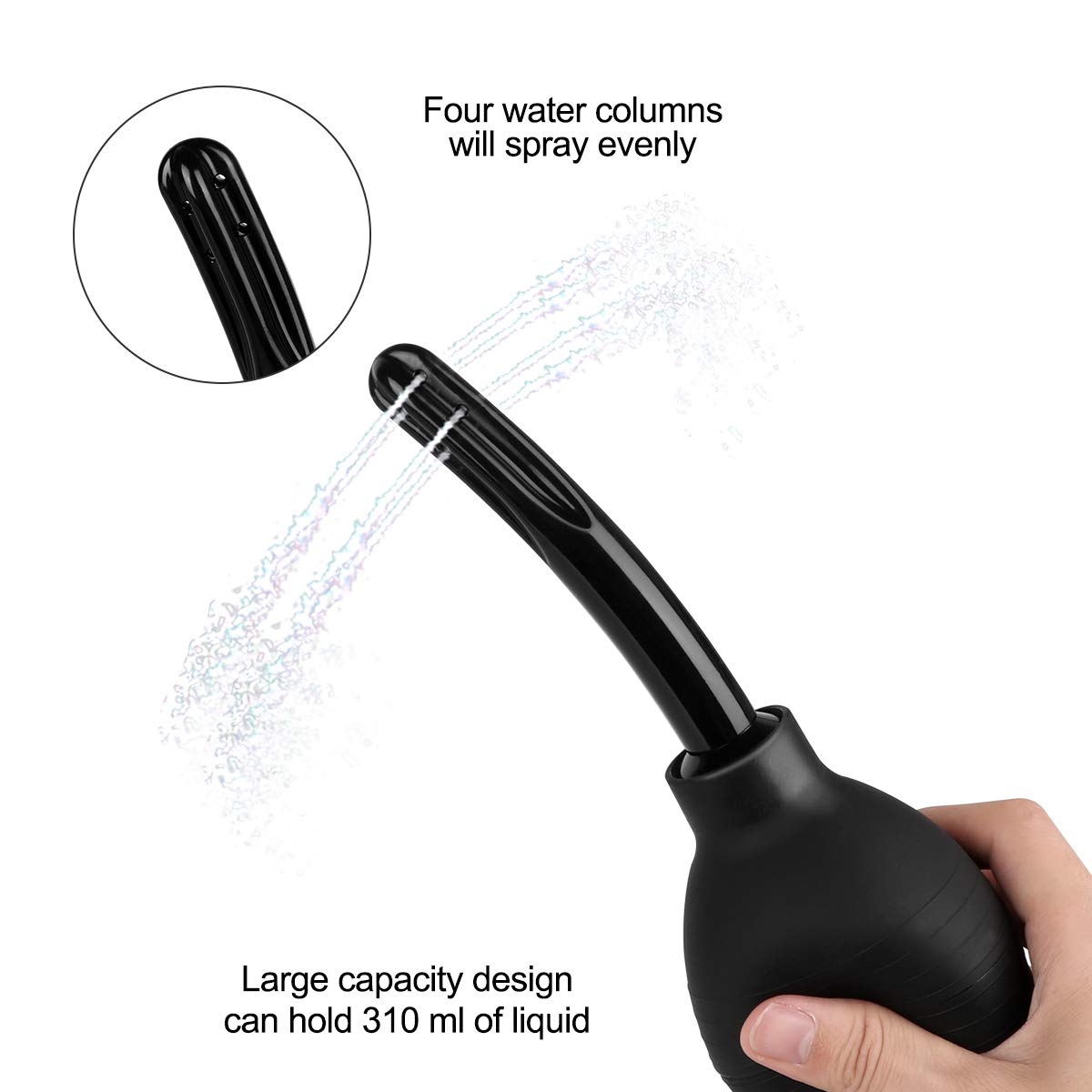 RANEU Enema Bulb Kit with Lube Anal Douche Superior Materials Douche for Men Women