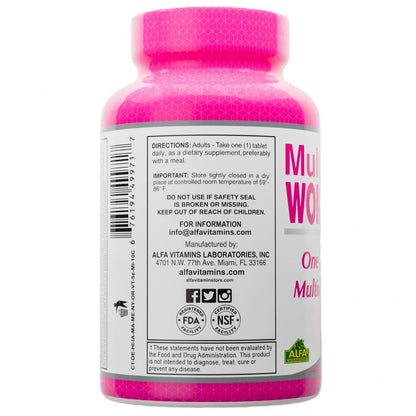 ALFA VITAMINS Multi Men Vitamins Dietary Supplement with Essential Vitamins & Minerals for Men - Amino Acids + Antioxidants - 100 Tablets