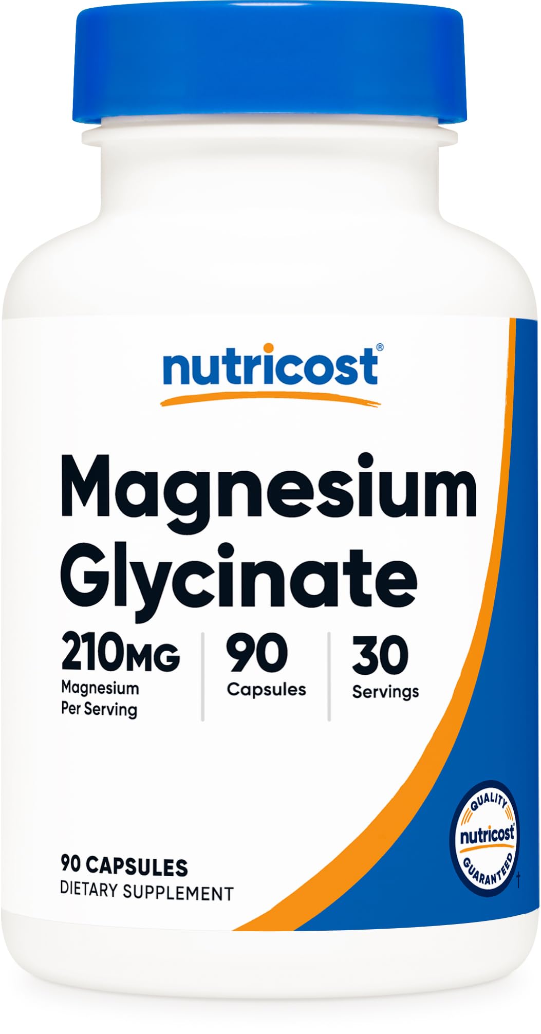 Nutricost Magnesium Glycinate Capsules, 180 Capsules, 210mg | Gentle Absorption, Magnesium Glycinate Supplement