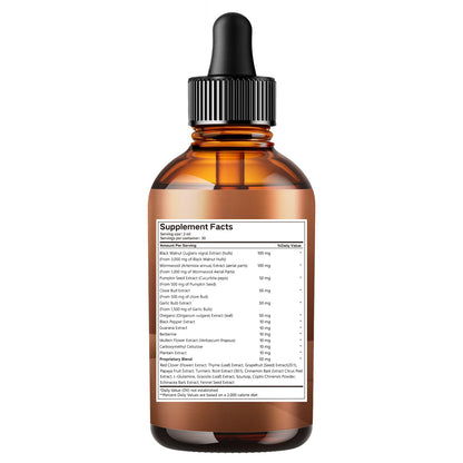 25-in-1 Liposomal Black Walnut Wormwood Clove Tincture, Cleanse for Humans Drops Liquid, Lymphatic Support with Garlic, Mullein, Soursop, Pumpkin Seed, Berberine, Turmeric, Echinacea, Cinnamon