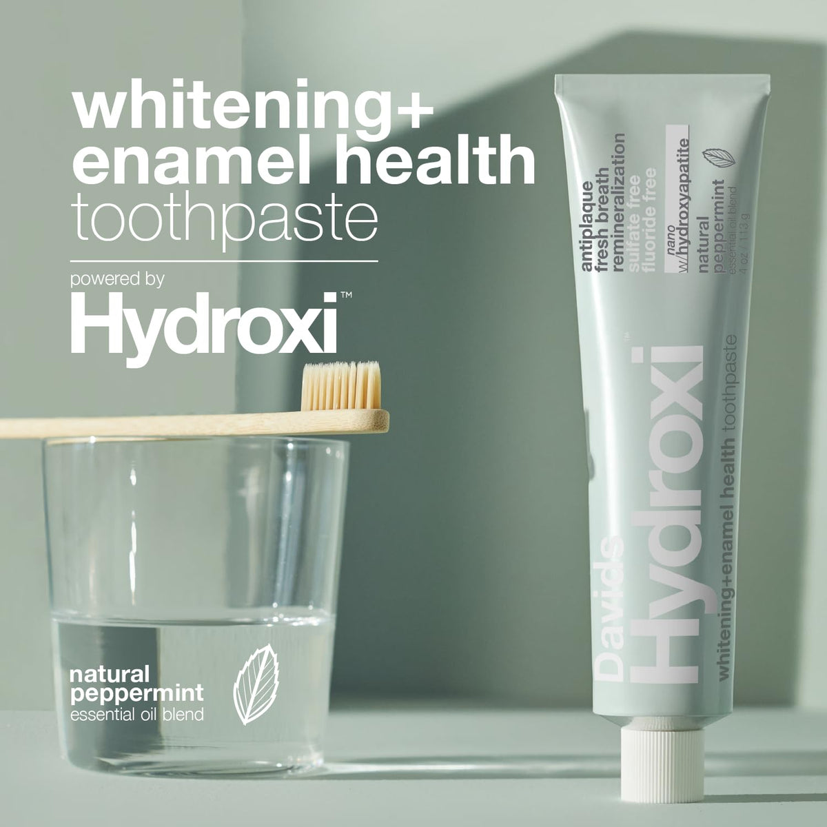 Davids Nano Hydroxyapatite Toothpaste Sensitive + Whitening Peppermint 4oz
