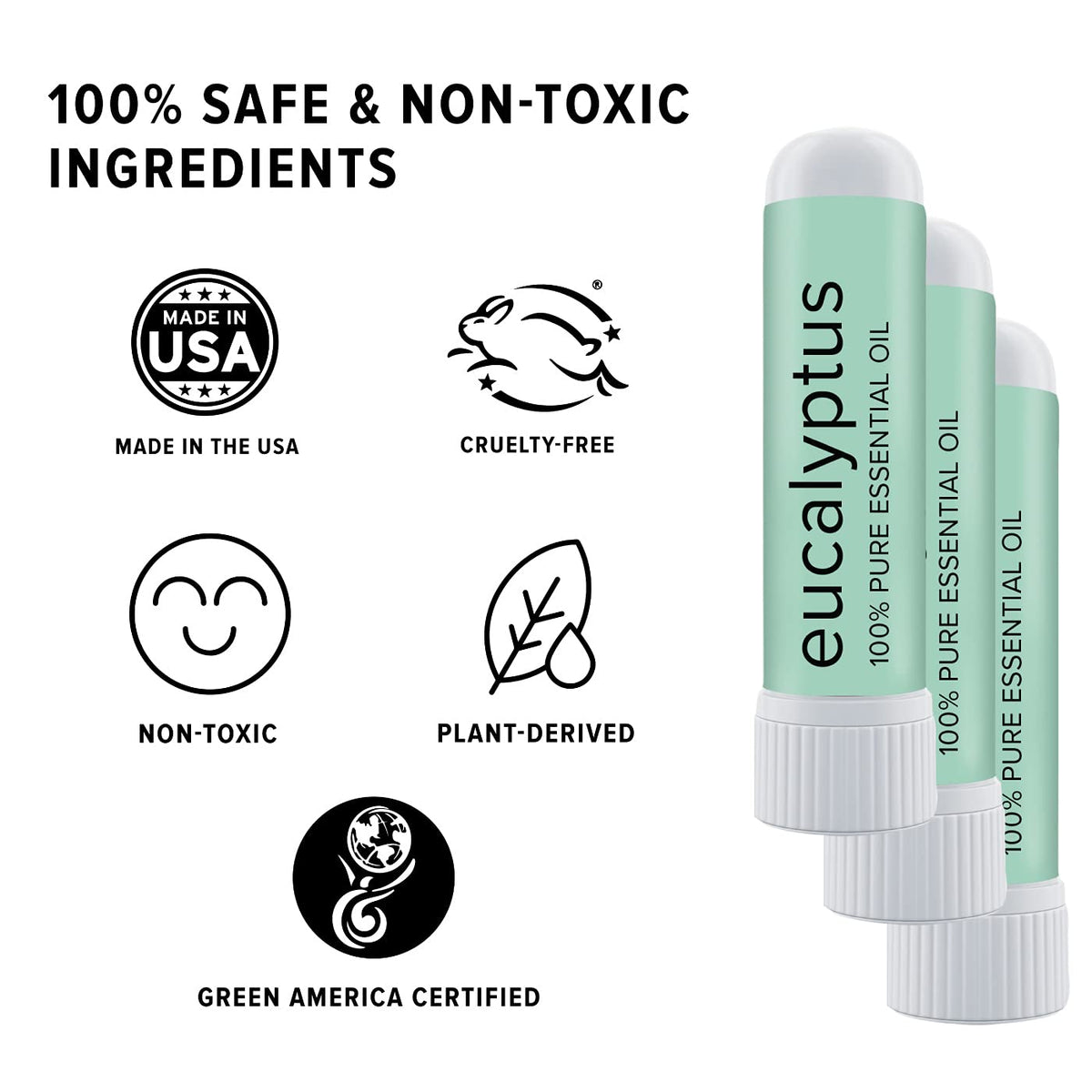 MOXĒ Eucalyptus Essential Oil Nasal Inhaler, Sinus & Congestion Relief, Daily Relaxation, Stress Relief
