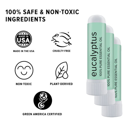 MOXĒ Eucalyptus Essential Oil Nasal Inhaler, Sinus & Congestion Relief, Daily Relaxation, Stress Relief