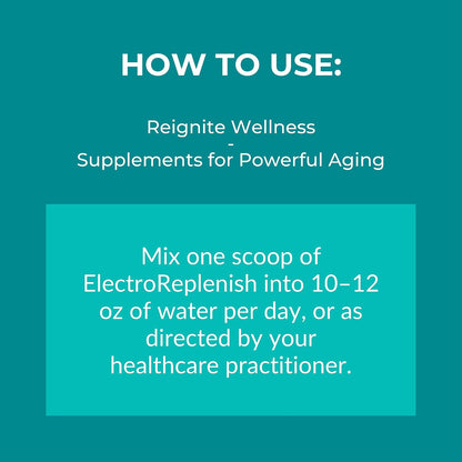 Reignite Wellness by JJ Virgin | ElectroReplenish Electrolyte Powder | Electrolyte Replacement & Hydration Powder for Energy Production | Naturally Flavored Lemon-Orange | 30 Servings
