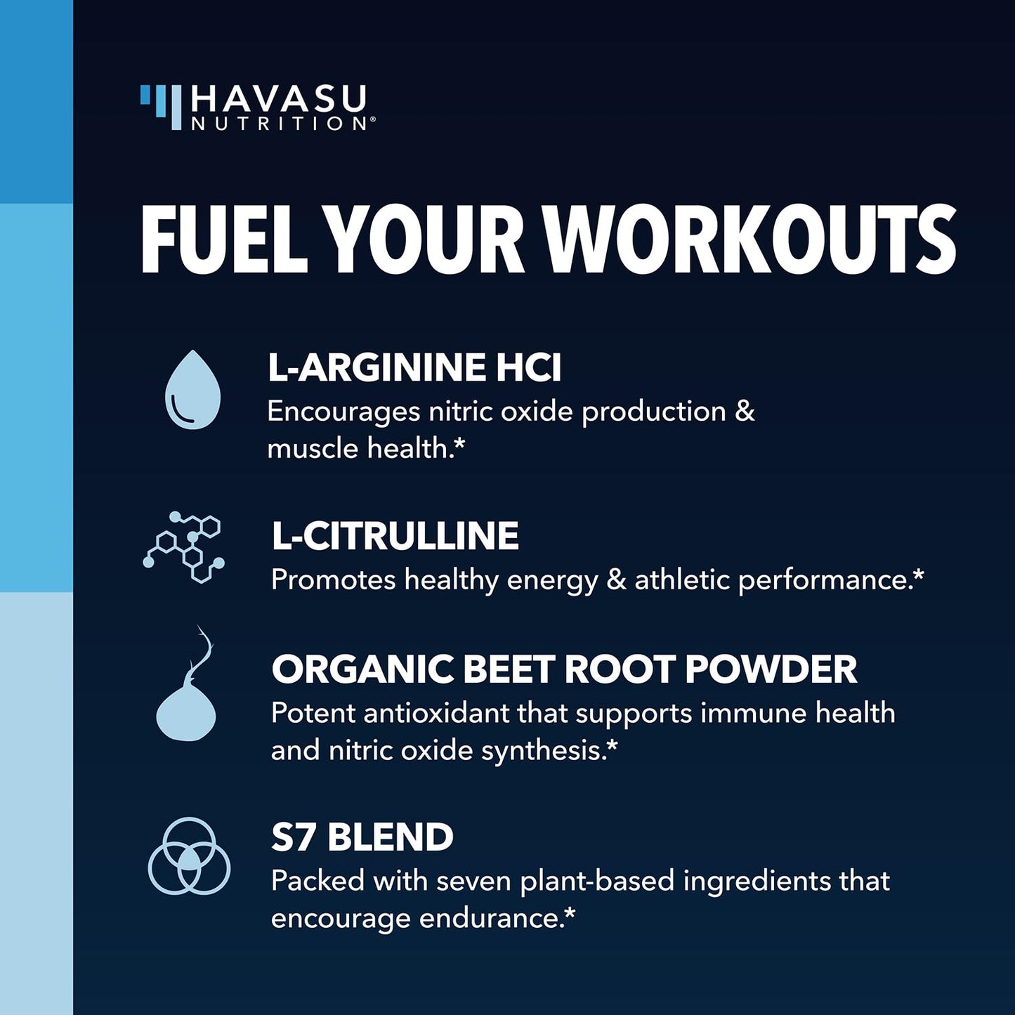 L-Arginine with L-Citrulline Powder, Nitric Oxide Supplement, Mixed Berry | Vegan, Non-GMO Pre and Post Workout Support Powder for Endurance & Recovery, L-Arginine, L-Citrulline, Beet-Root, 30 Servings