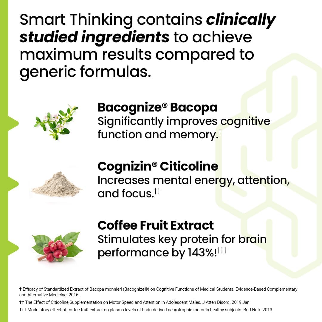 LifeSeasons NeuroQ - Smart Thinking Supplement Pills - Brain Power + Mental Focus Booster - Memory & Attention - Bacognize Bacopa, Cognizin Citicoline & Coffee Extract - 60 Capsules