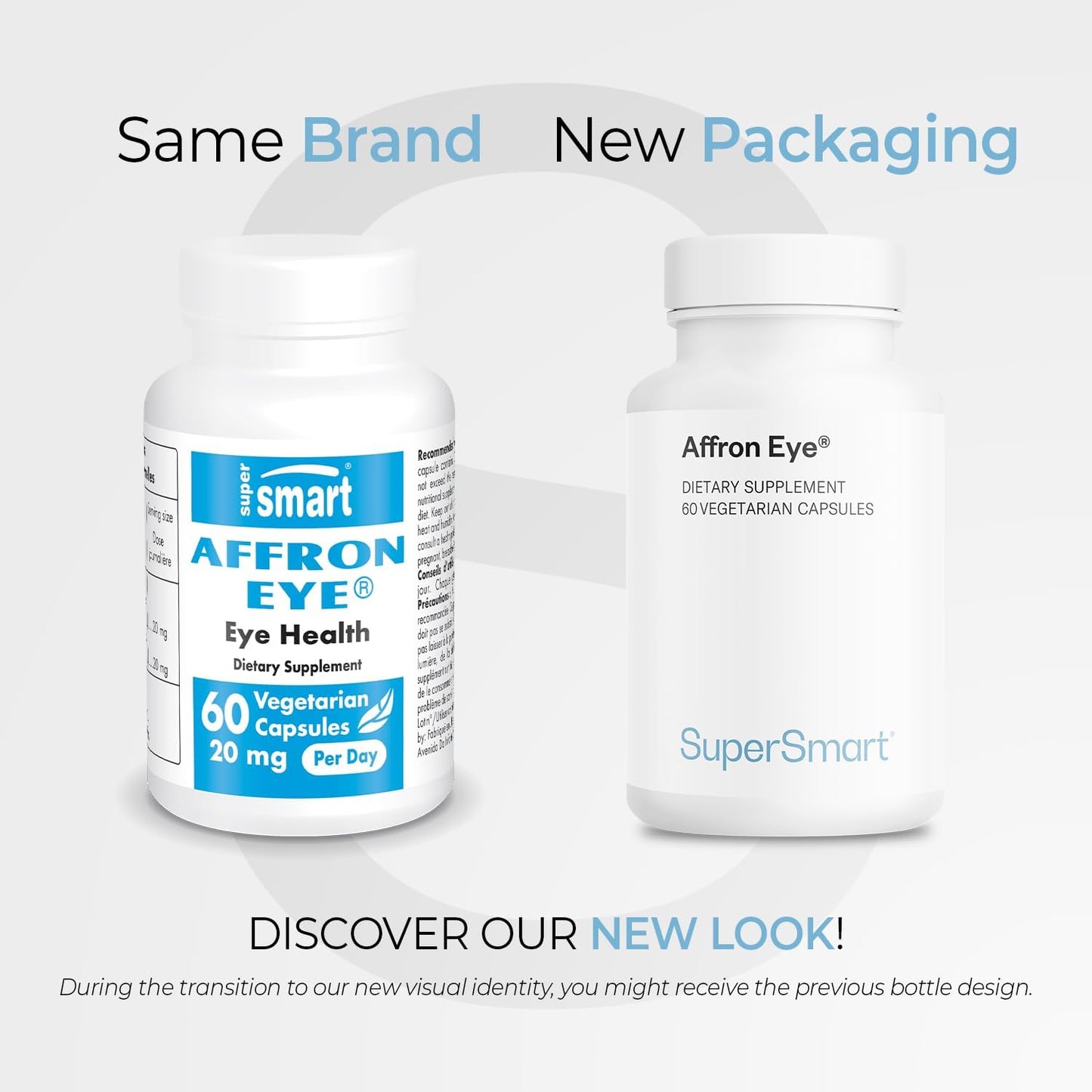 Supersmart - Affron Eye - Saffron Extract - Standardized to 3% Crocin | Non-GMO & Gluten Free - 90 Vegetarian Capsules