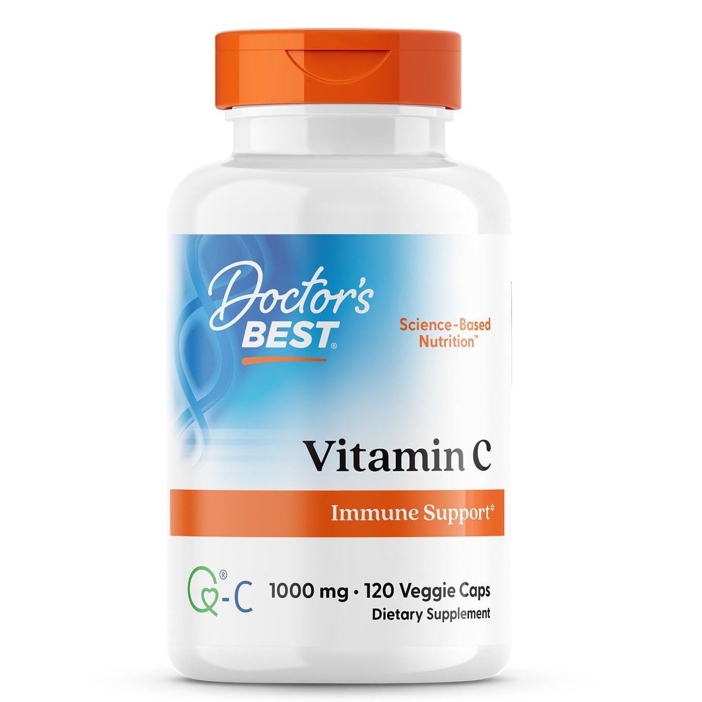 Doctor's Best Vitamin C 1000mg Supplement for Men & Women - Vegan Vitamin C Capsules as Q-C Ascorbic Acid, Immune Health Support for Adults, Non GMO, Gluten Free, Soy Free - 120 Veg Caps