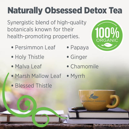 Naturally Obsessed 4 Week DRINK2SHRINK Detox Tea Formula Flat Belly System Detox Kit