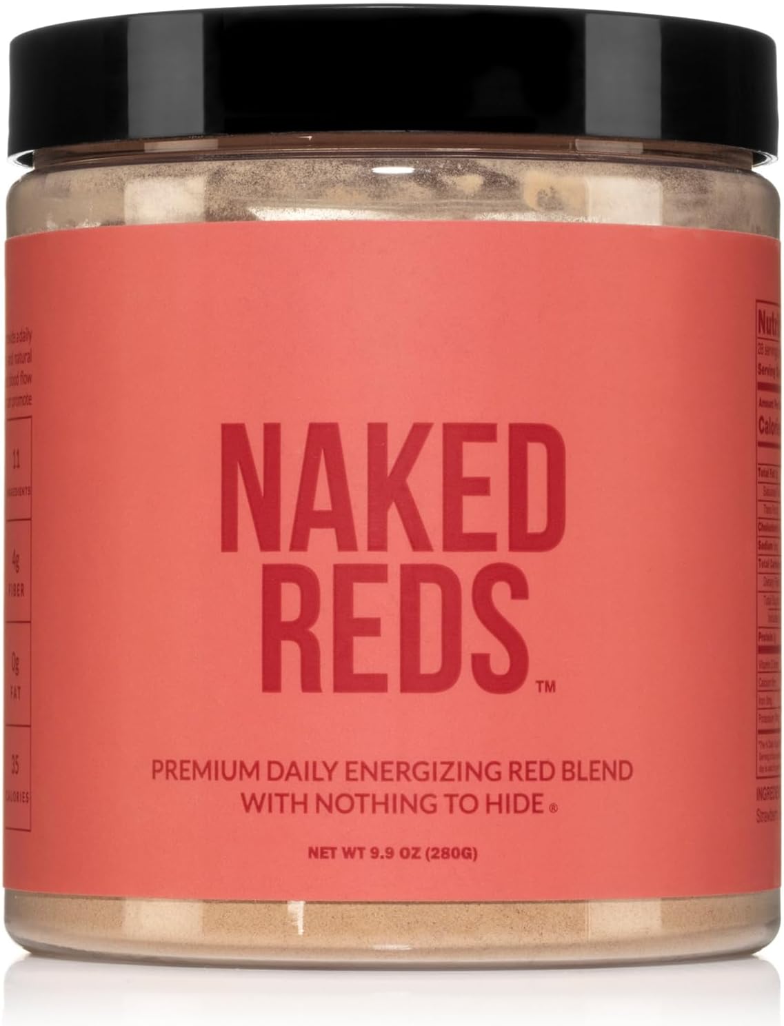 NAKED Reds Superfood Powder - Healthy, Energizing Polyphenol Fruit Powder Mix, No Fillers, No Additives, Vegan, Non-GMO, Gluten Free - 28 Servings