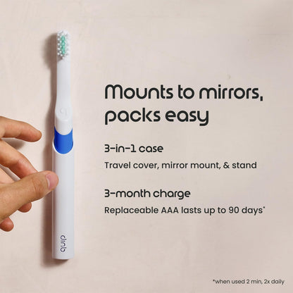 Quip Sonic Electric Toothbrush for Kids with Timer, Glow in the Dark Green