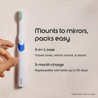Quip Sonic Electric Toothbrush for Kids with Timer, Glow in the Dark Green