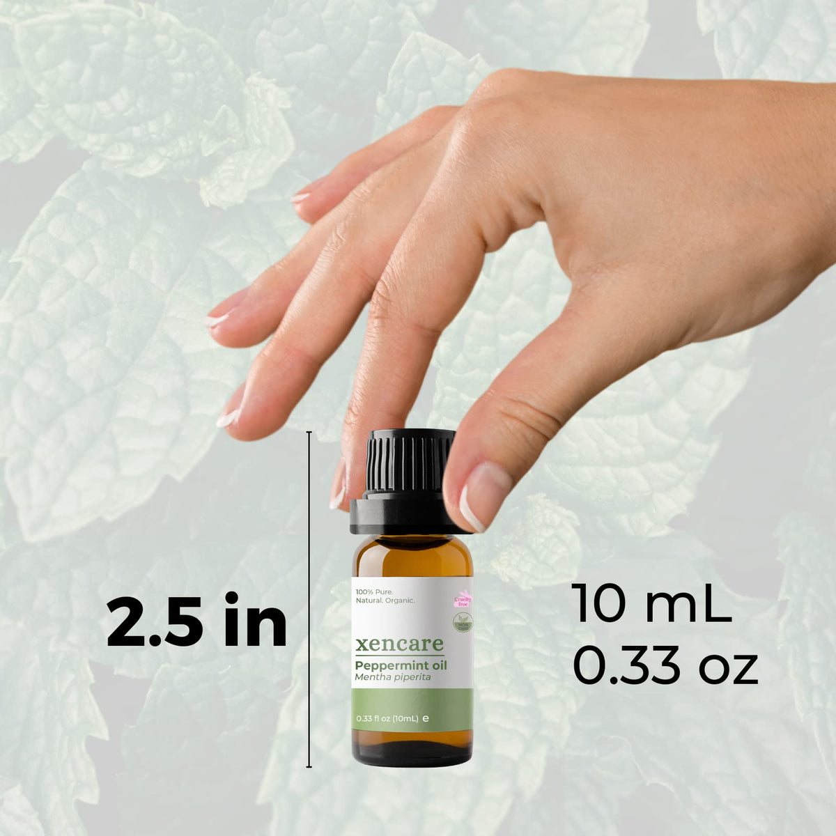 xencare Peppermint USDA Organic Food Grade Essential Oil | 100% Pure Natural Undiluted