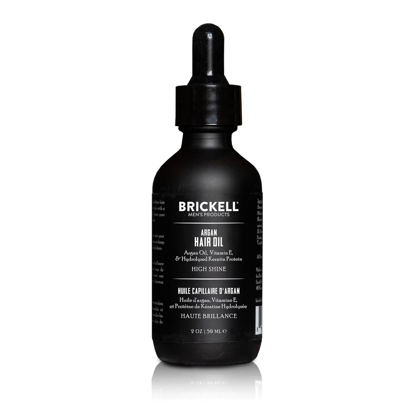 Brickell Men's Argan Oil for Hair, Lightweight Hair Oil Treatment For Men, With Argan Oil, Hydrolyzed Proteins, and Vitamin E, 2 Ounce, Scented