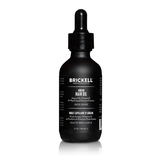 Brickell Men's Argan Oil for Hair, Lightweight Hair Oil Treatment For Men, With Argan Oil, Hydrolyzed Proteins, and Vitamin E, 2 Ounce, Scented