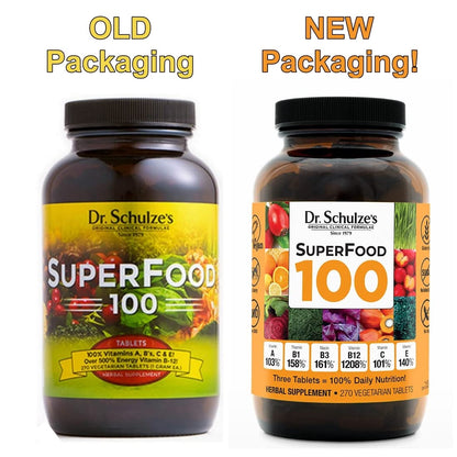 Dr. Schulze's | SuperFood 100 | Vitamin & Mineral Herbal Concentrate | Dietary Supplement