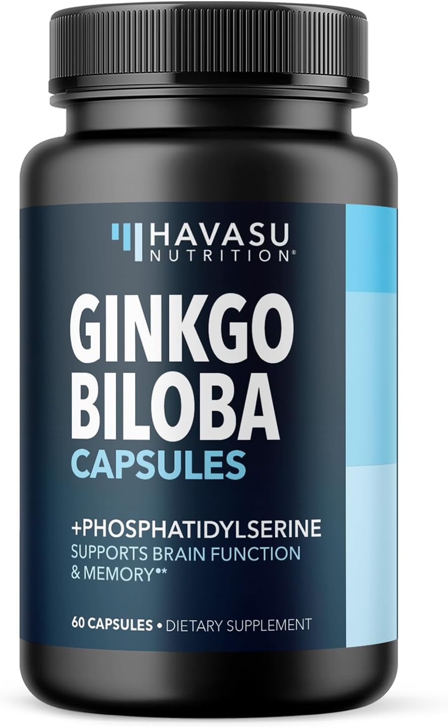 Ginkgo Biloba 120mg with Phosphatidylserine, Nootropic Supplement, 60 Count | Nootropic Brain Health, Memory and Focus Supplement, Supports Cognitive Function & Mental Clarity, 2-Month Supply