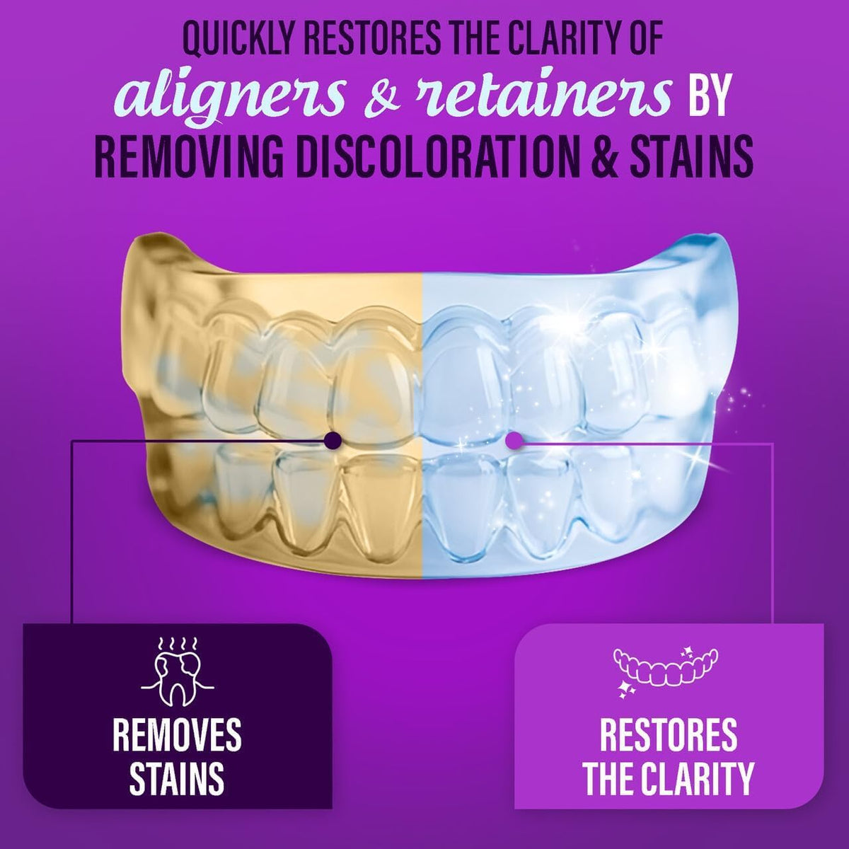 GuruNanda Aligner & Retainer Cleaner Foam – Gentle Cleaning for Aligners, Retainers, Veneers & Mouthguard, Helps Neutralize Odors, Ideal for Daily Use, 100 ml