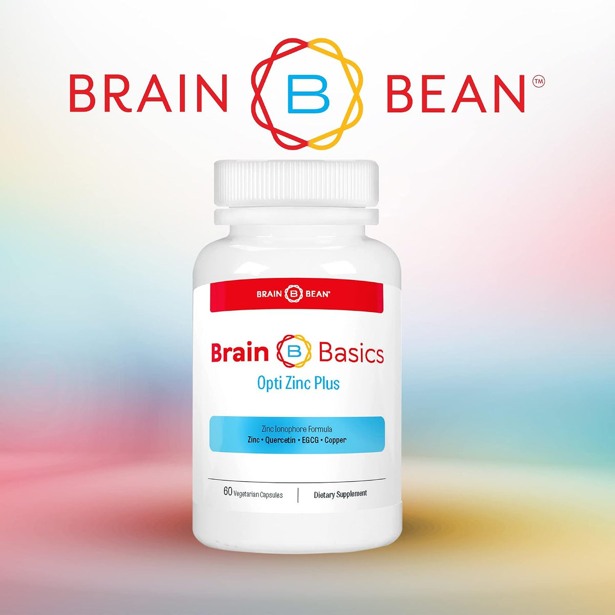 Brain Basics Opti Zinc Plus - Zinc Supplement with Quercetin, EGCG, and Copper. Immune Support Formula - 60 Capsules