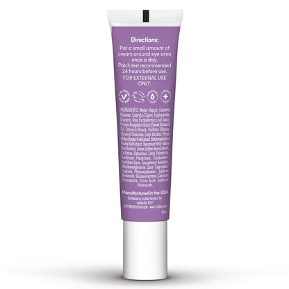 TruSkin Caffeine Eye Cream with Bakuchiol for Dark Circles, 0.5 fl oz | With Lingonberry stem cells and Green Coffee Bean to visibly reduce puffiness and smooth fine lines