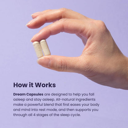 Dream Sleep Capsules, Sleep Supplement, Beam Creatine, 30 Servings Each