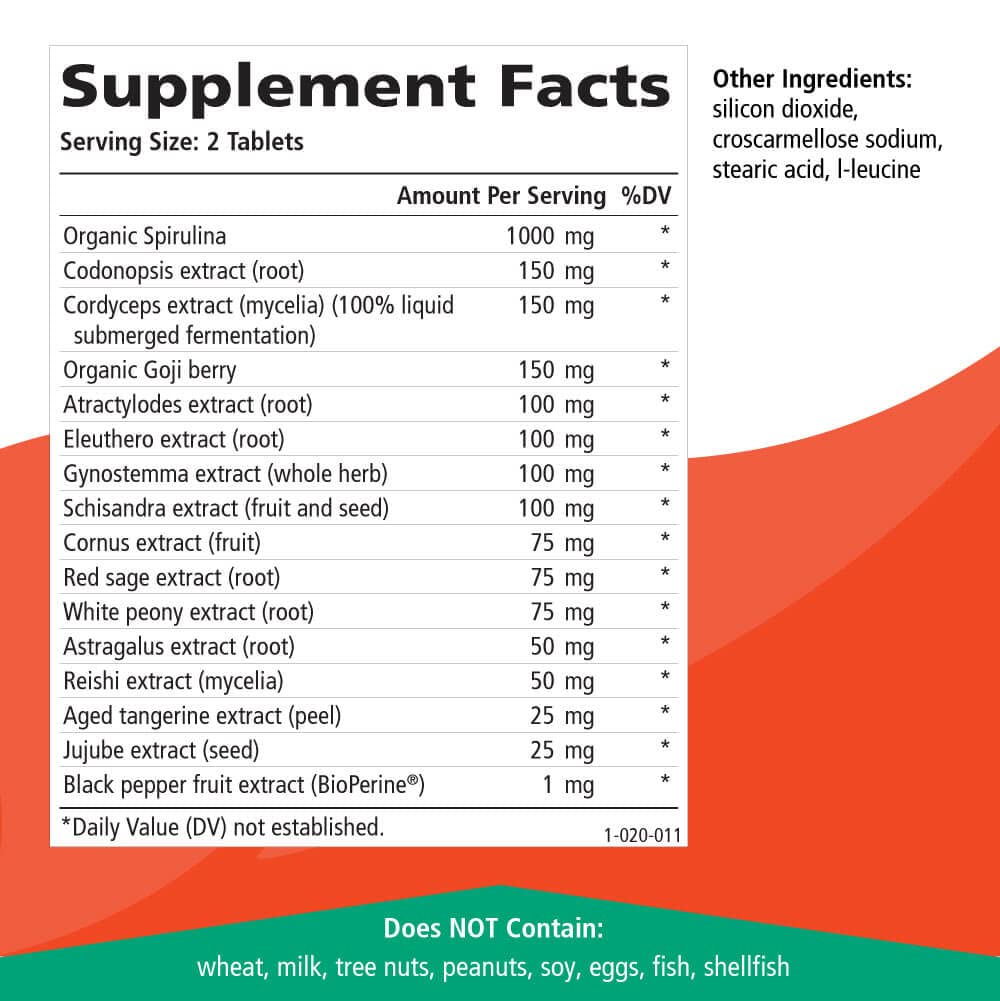 Energy Plus by Pure Essence - Caffeine Free, All Natural Herbal Energy and Focus Supplement - Smooth, No Jitters No Crash - 60 Tablets