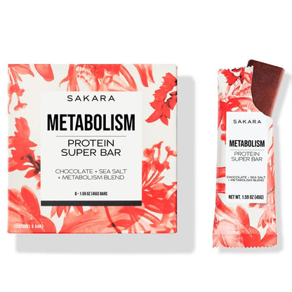 Sakara Metabolism Protein Super Bar - Sea-Salt Chocolate Protein Bar, Clean Protein Bars