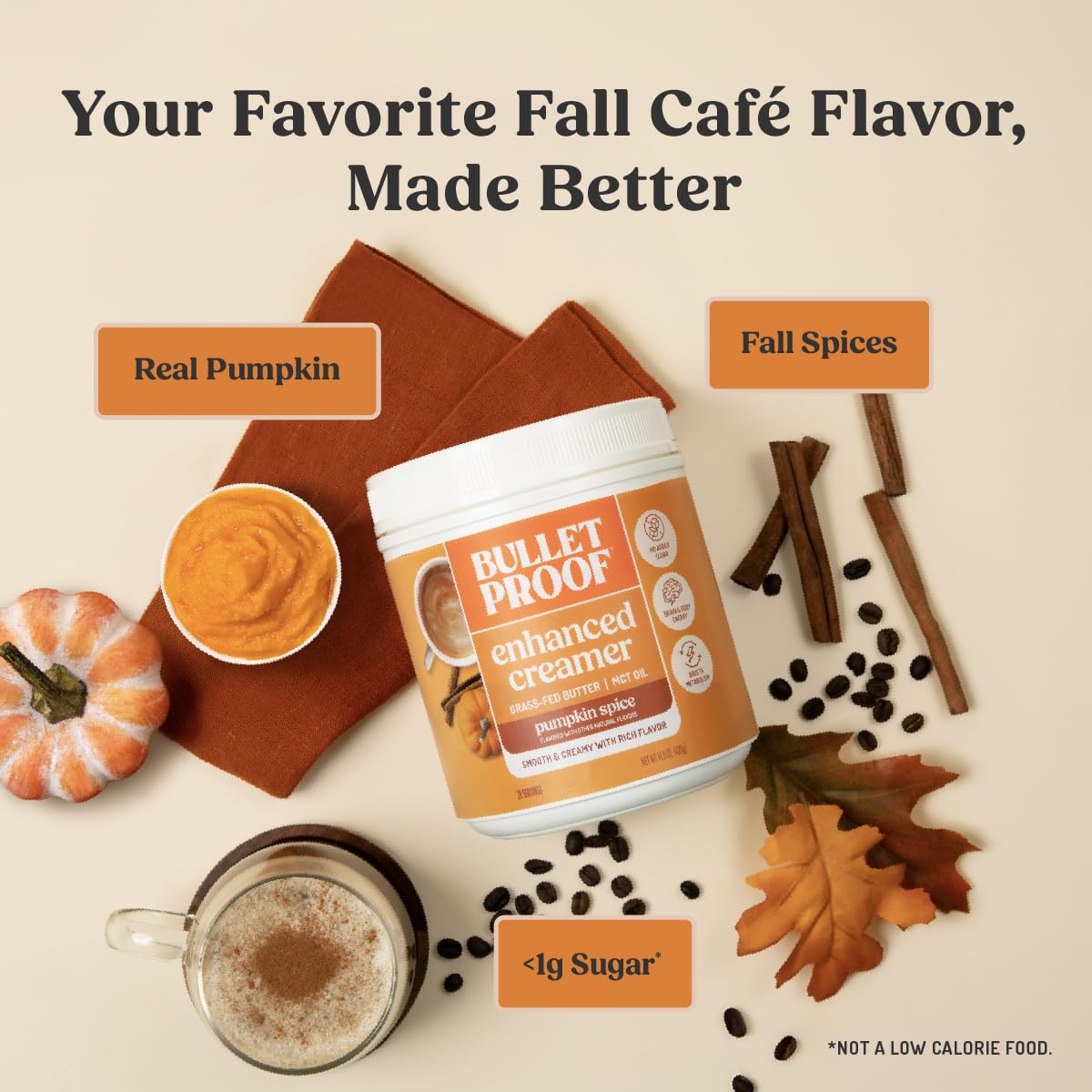 Bulletproof Original Creamer, 14.8 Ounces, Keto Coffee Creamer with MCT Oil and Grass-Fed Butter, Supports Brain Function