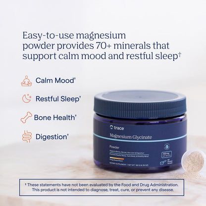 Trace Minerals Magnesium Glycinate Powder, Mixed Berry Lemonade