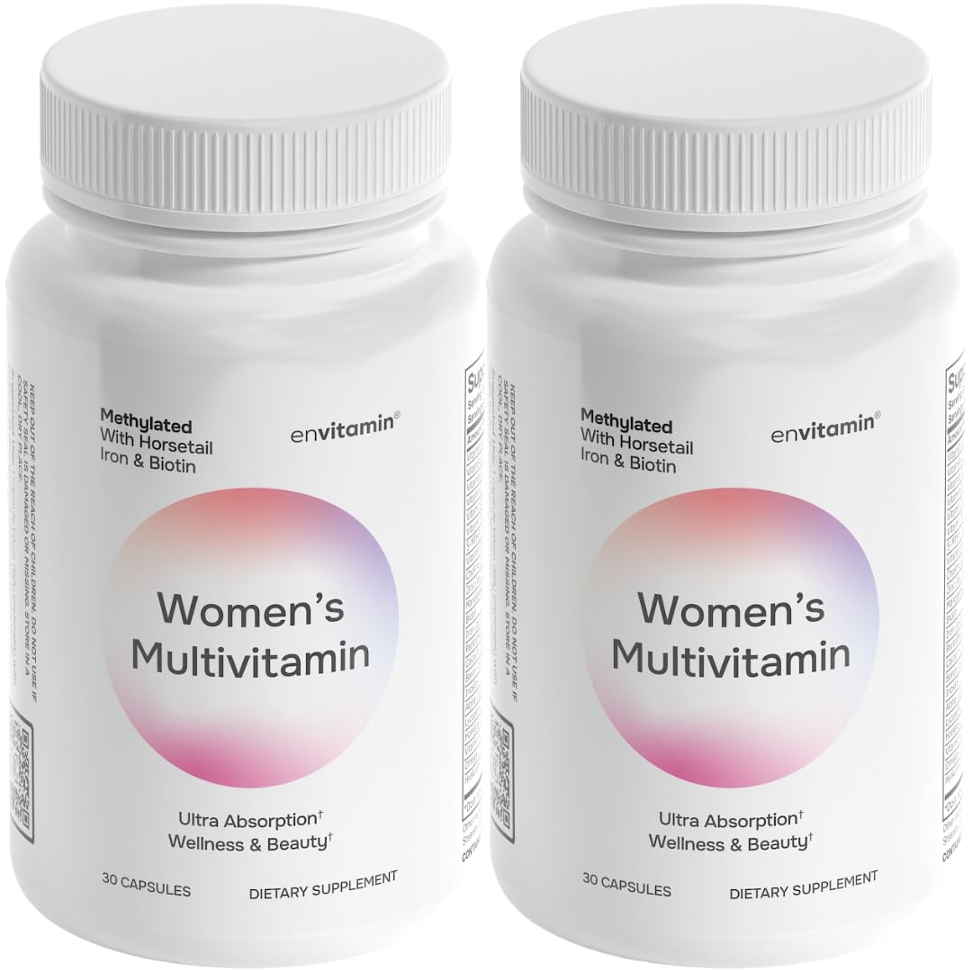 envitamin Womens Methylated Multivitamin Multimineral Horsetail, Iron, Biotin Complex with L Methylfolate for Ultra Absorption