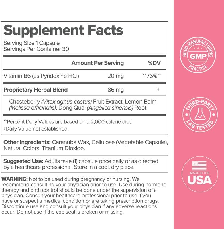 FLO PMS for Hormonal Breakouts, Bloating, Cramps, & Mood – 30-Day Supply