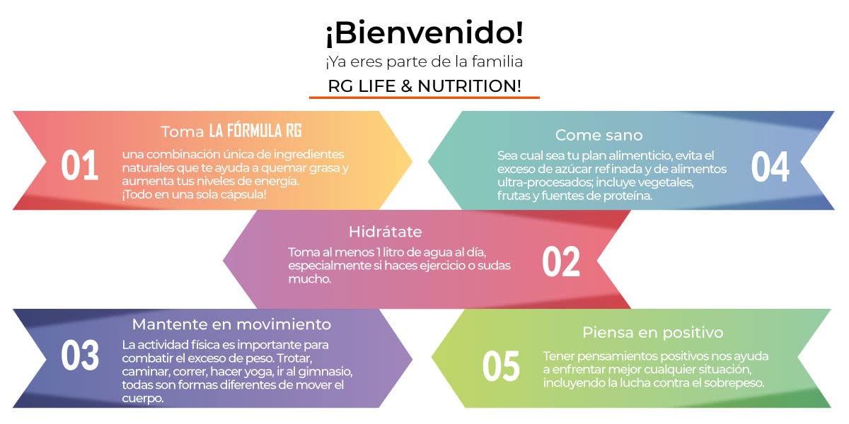 RG LIFE & NUTRITION - Weight Loss Pills, Energy Booster and Fat Burner with Magnesium