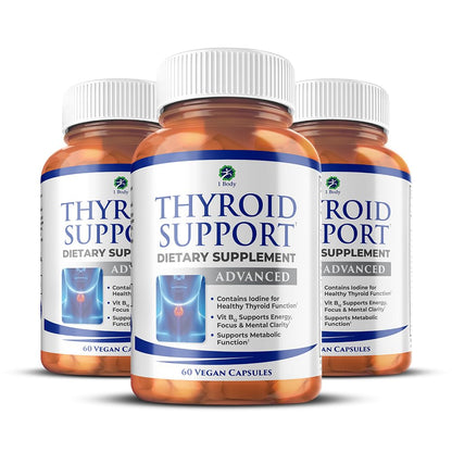 1 Body Thyroid Support for Women & Men, Iodine & Selenium Supplement