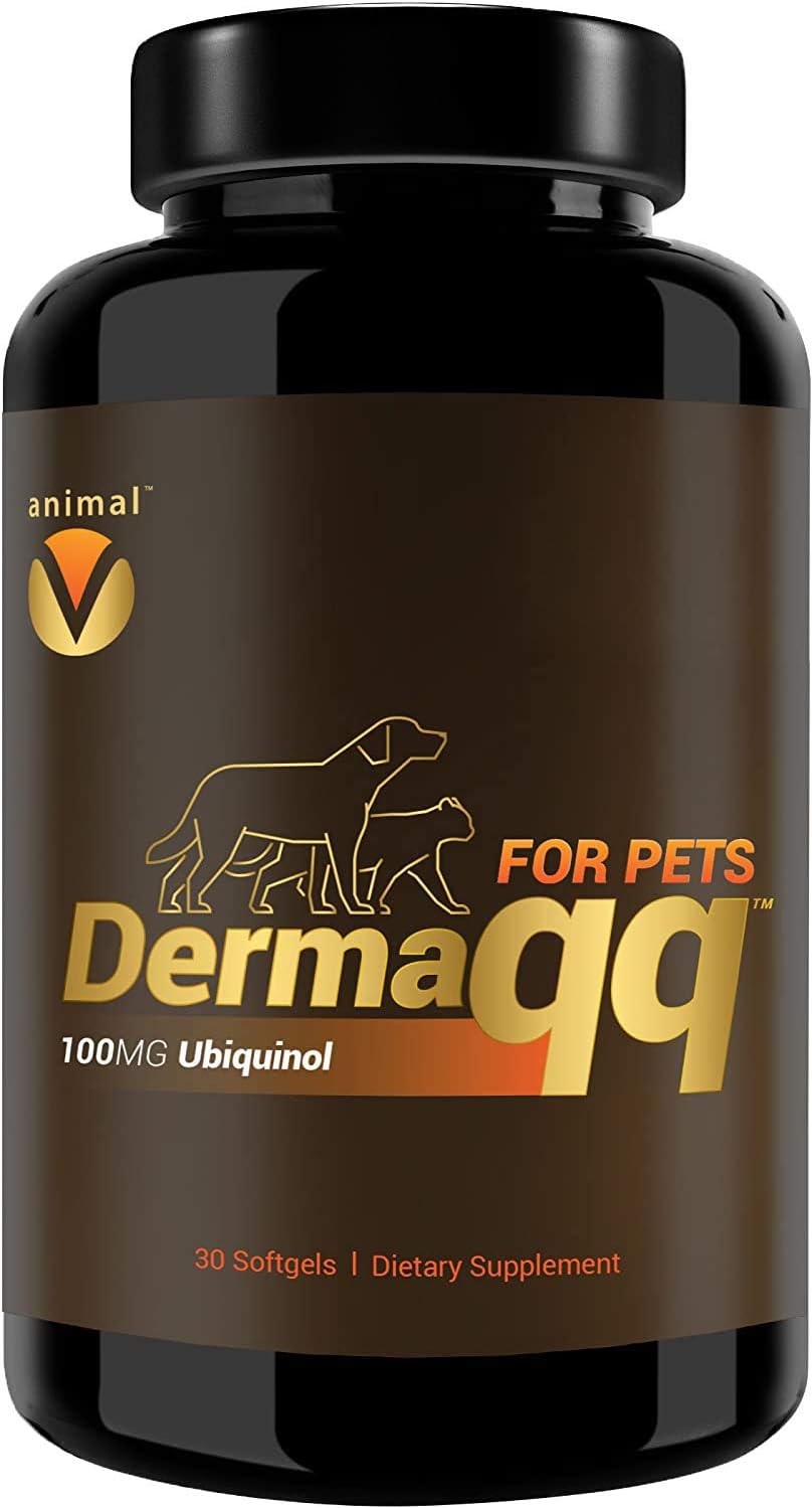 Dermaqq HIGH Absorption Ubiquinol (QH) - CoQ10 for Dog and Cat Hot Spots, Hair Loss, Dermatitis Support for Relief of Itchy, Dry and Irritated Skin