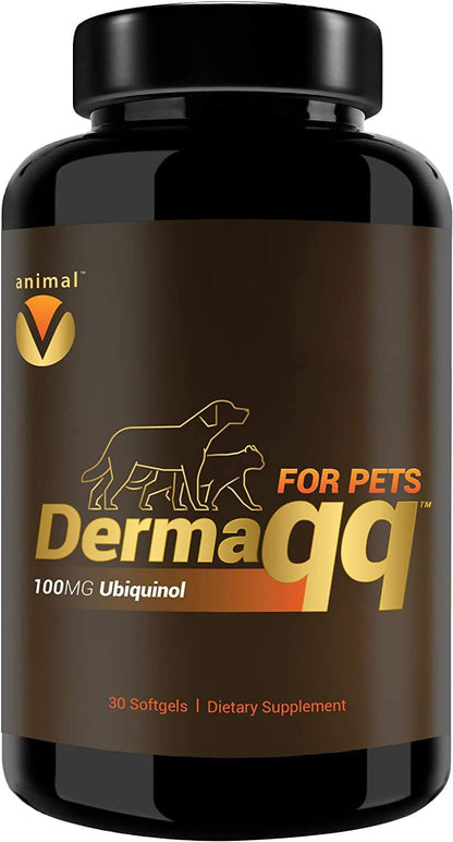 Dermaqq HIGH Absorption Ubiquinol (QH) - CoQ10 for Dog and Cat Hot Spots, Hair Loss, Dermatitis Support for Relief of Itchy, Dry and Irritated Skin