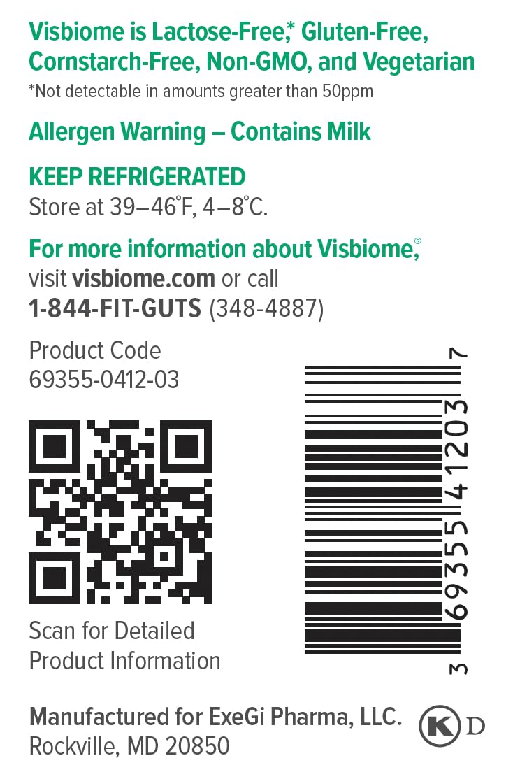 Visbiome® GI Care High Potency Probiotic, 112.5B CFU, 60 Capsules | Original De Simone Formulation®, Multi-Strain, Refrigerated Probiotics, Low FODMAP Certified, Gluten-Free, Made in USA
