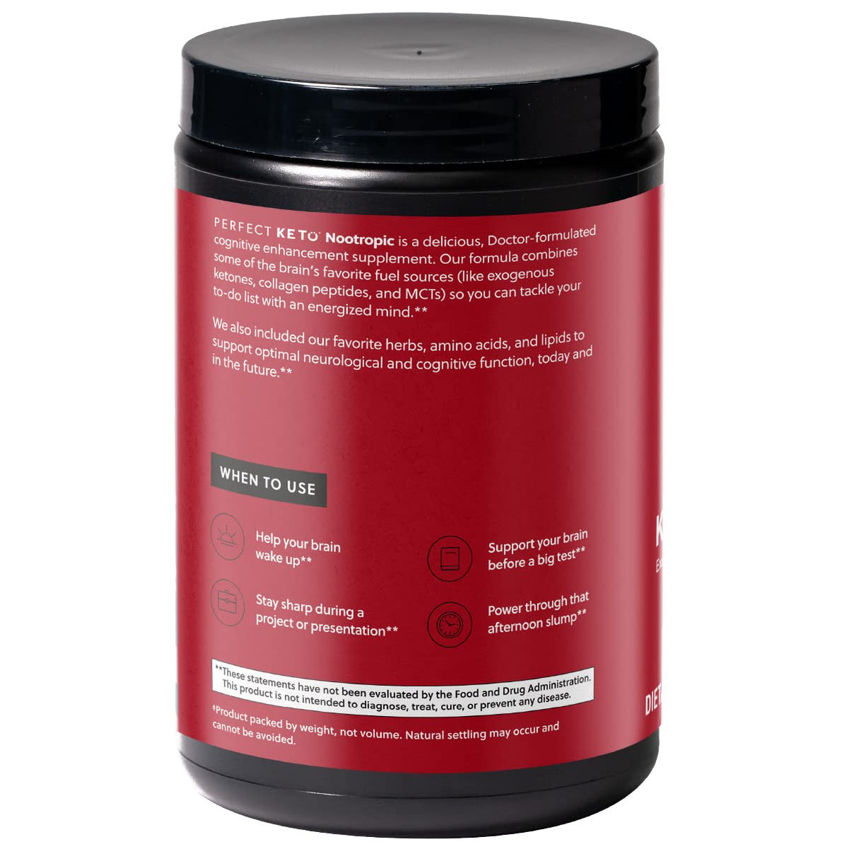 Perfect Keto Nootropic Brain Supplement - Enhance Focus and Energy, Boost Concentrati