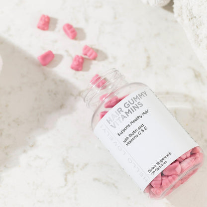 Hello Lovely! Hair Vitamins Gummies with Biotin 5000 mcg Vitamin E & C Support Hair