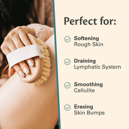 Firm Dry Brush for Body, Firming & Exfoliating Body Brush by M3