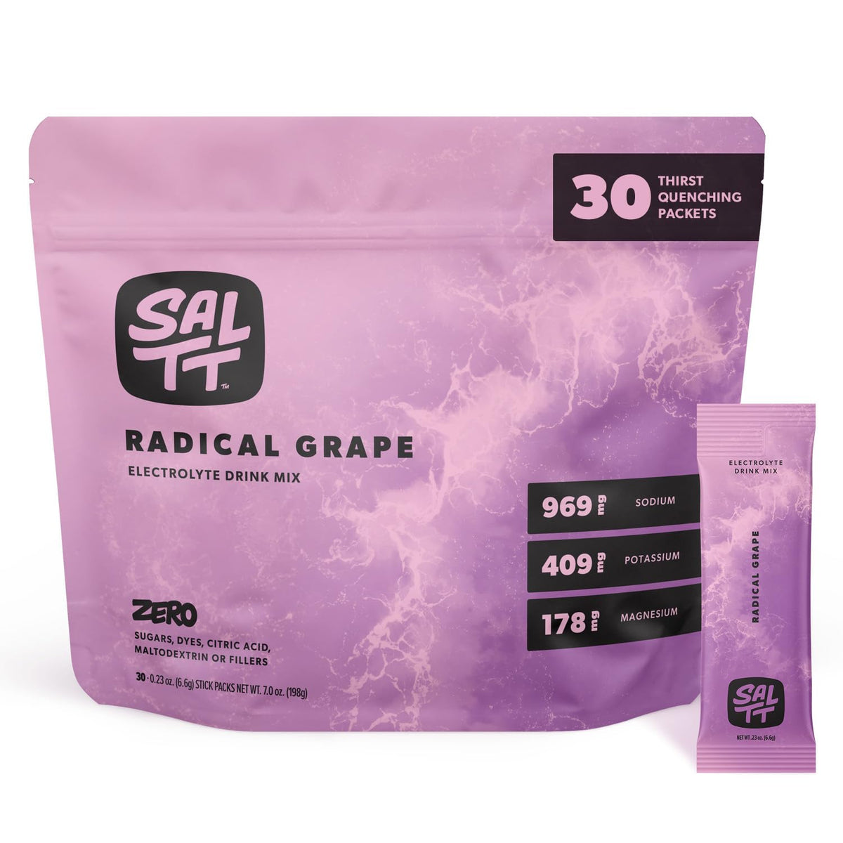 SALTT Electrolyte Packets - Clean Slate (30 Sticks) - Zero Sugar