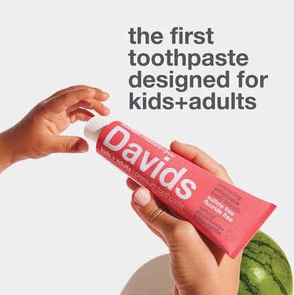 Davids Fluoride Free Toothpaste Teeth Whitening SLS Free Peppermint 5.25oz