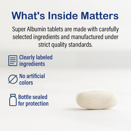 Nu-Health Super Albumin Hydrolyzed Protein Amino Acids, 100 Tabs Pack of 2