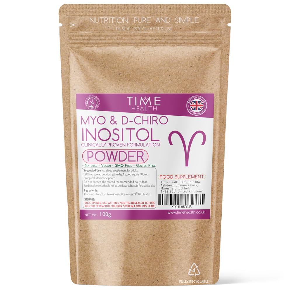 Myo & D Chiro Inositol Powder - Clinically Proven - PCOS Support - 6X More D Chiro 