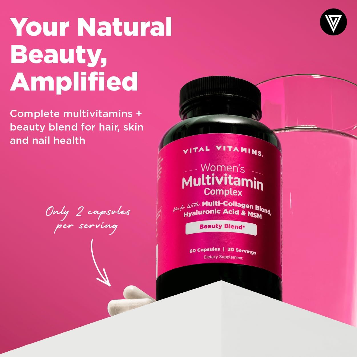 Vital Vitamins Women's Multivitamin 60 ct + Multi Collagen Complex Plus + Gut 90 ct