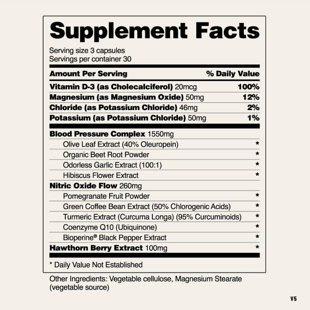 Snap Supplements Heart Health Support Supplement with Beets, 90 Capsules | Botanical Support for Heart Health, Healthy Circulation, and Nitric Oxide Levels, Vegan, Non-GMO (Packaging May Vary)