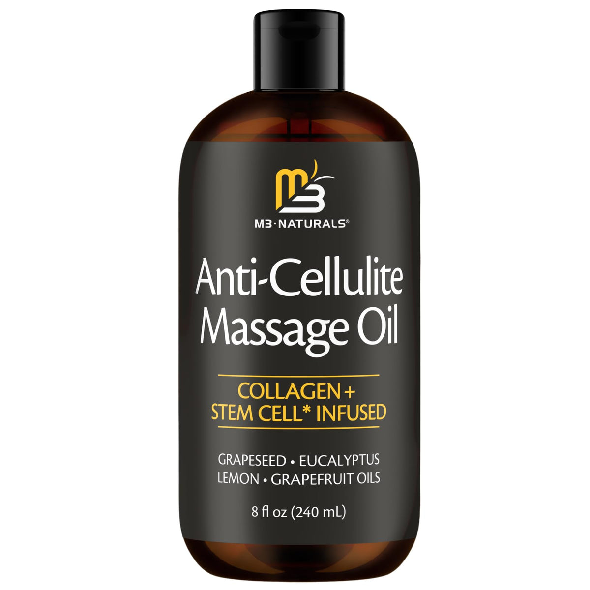 Anti Cellulite Massage Oil for Massage Therapy with Collagen (8 Fl Oz)