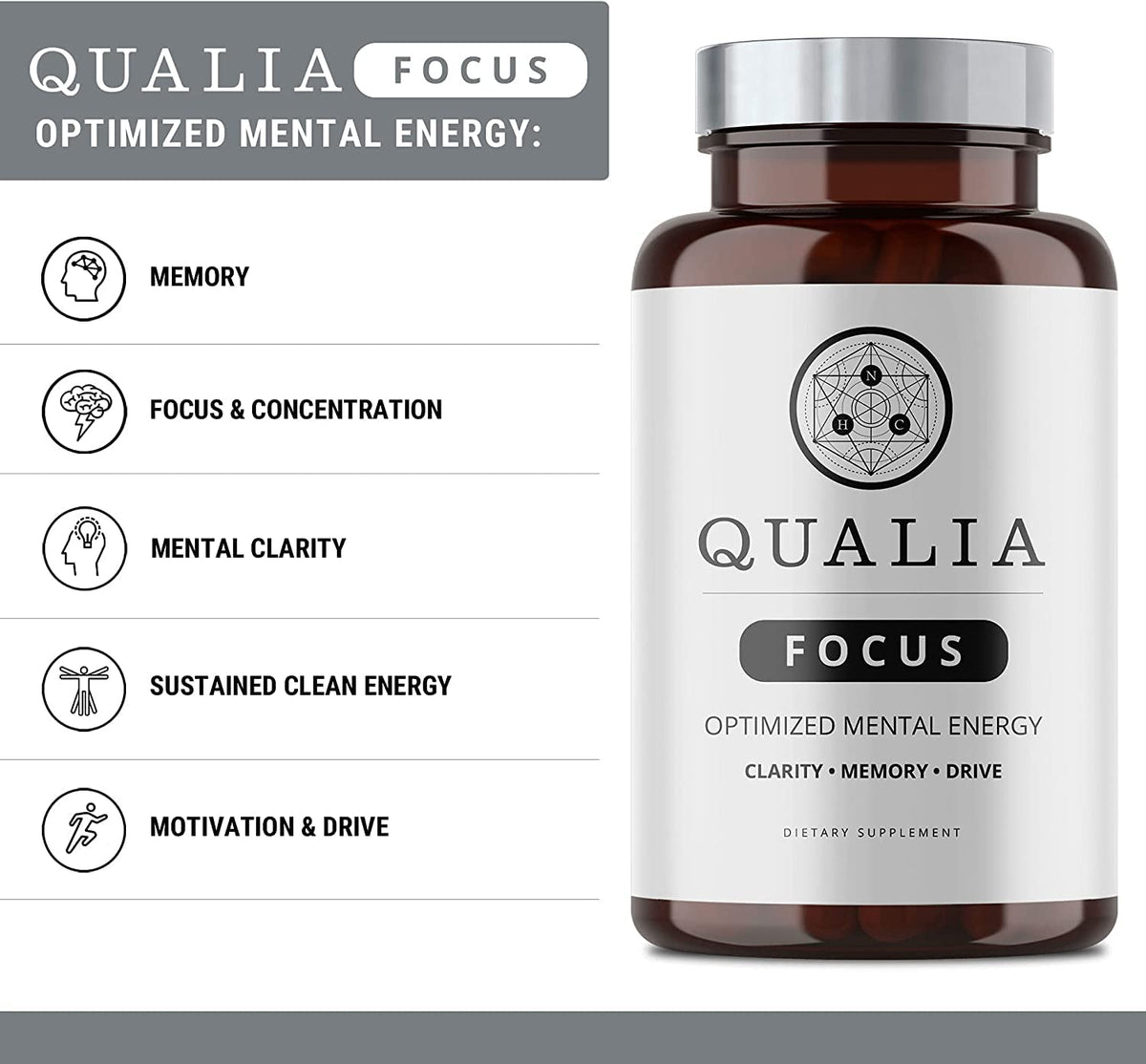 Qualia FOCUS Brain Booster Supplement | Powerful Nootropic Designed to Deliver