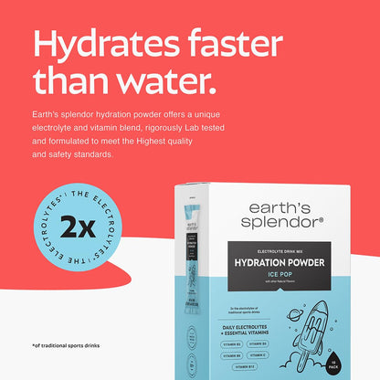 Earth's Splendor Electrolytes Powder Packets Sugar Free White Peach Hydration Sticks with Essential Vitamins for Energy & Sports Performance Travel-Friendly Single-Serve Packets for Daily Use 10 Pack